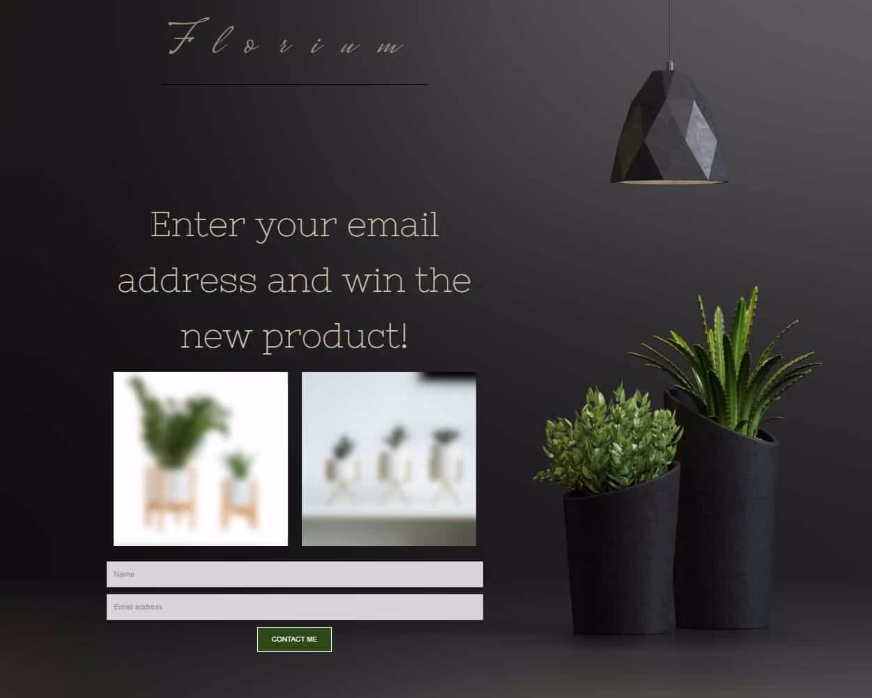 coming soon landing page sample page