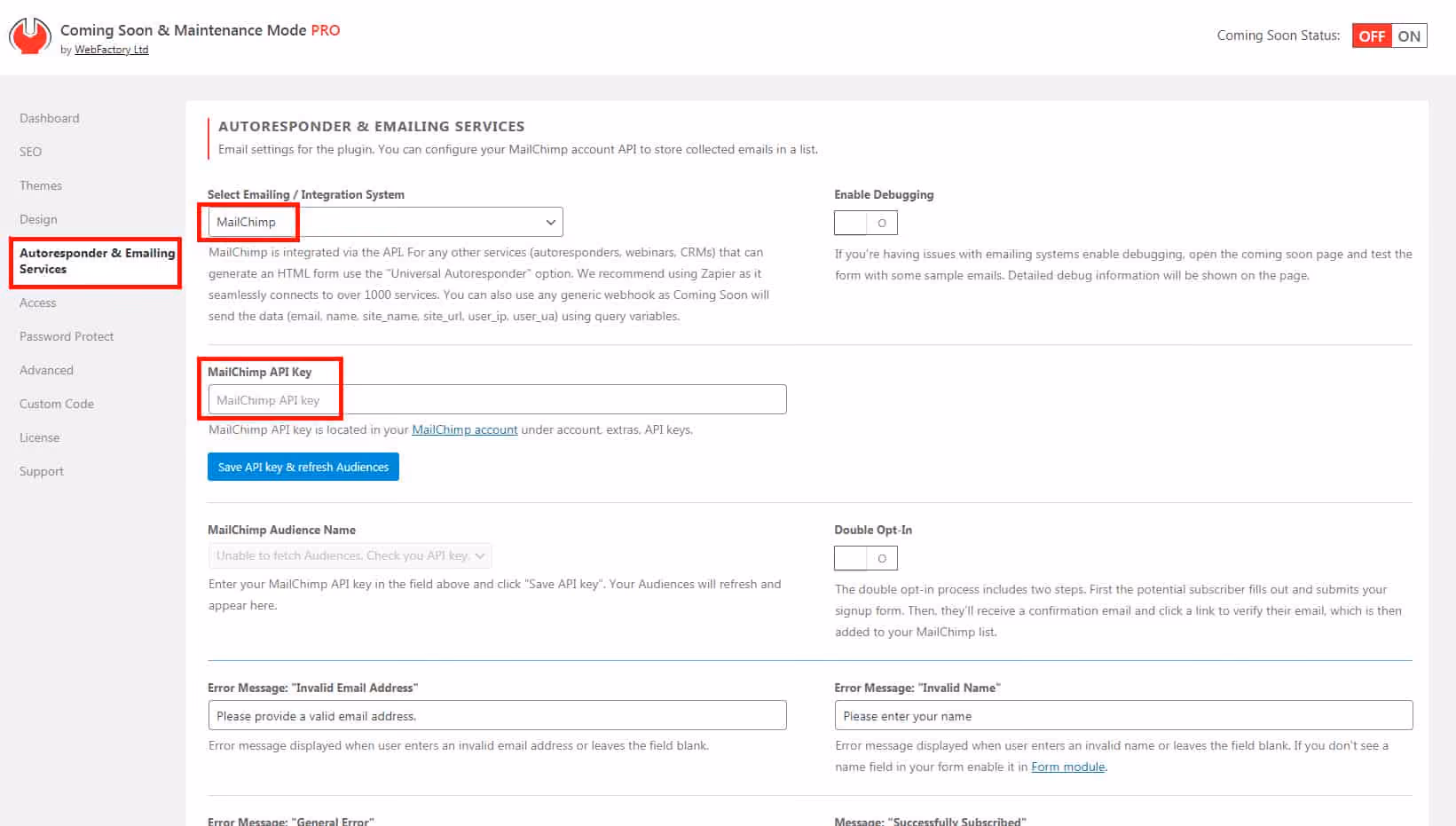 coming soon landing page new subscribers