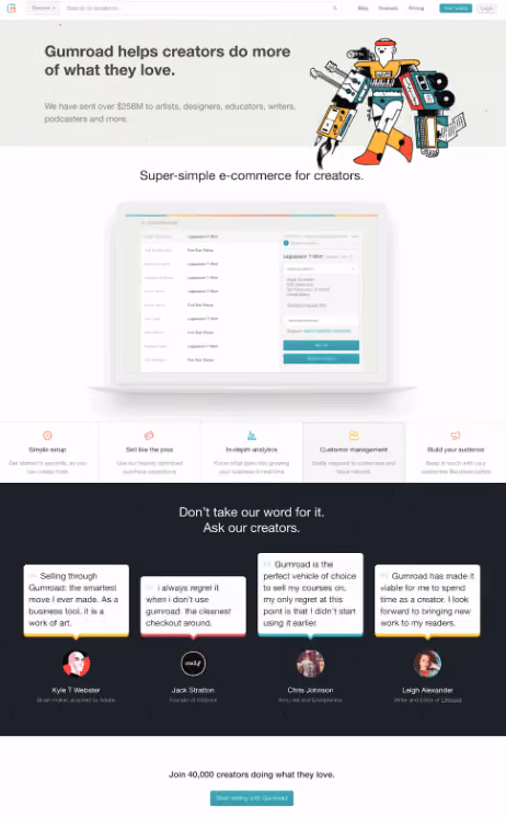 Best Homepages Online - Gumroad