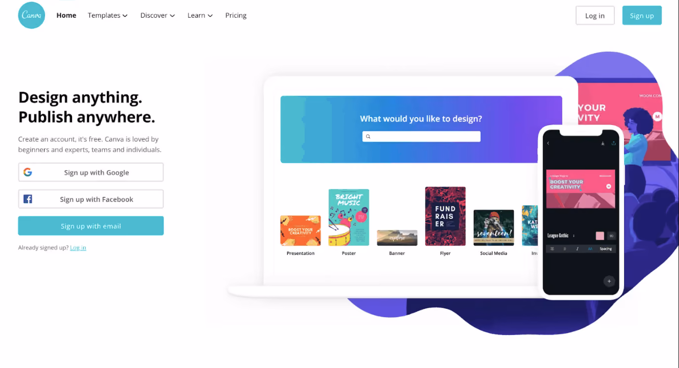 Best Homepages Online - Canva