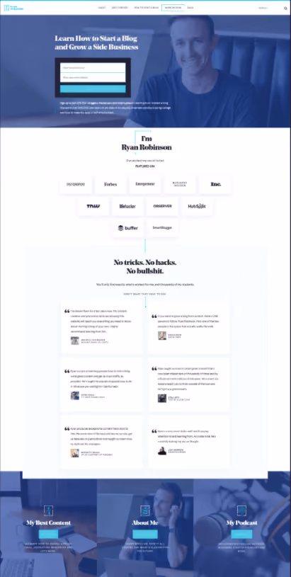 Best Homepages Online - Ryan Robinson