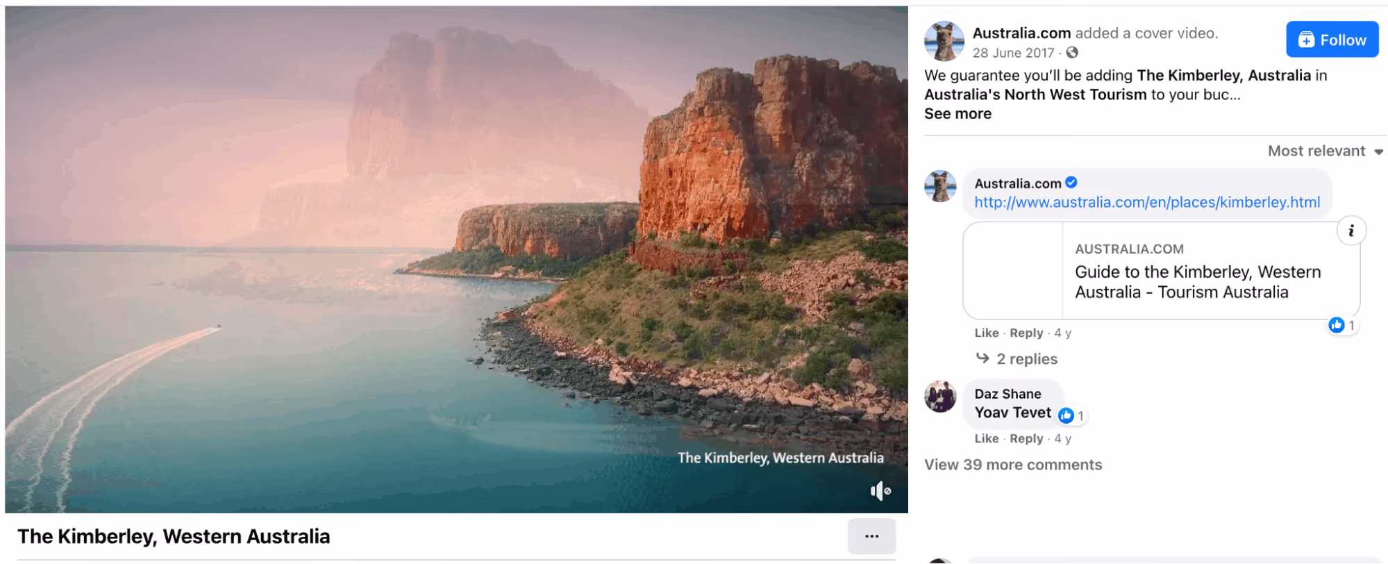 good cover video from Australia.com