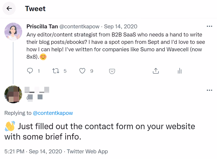 Priscilla's tweet