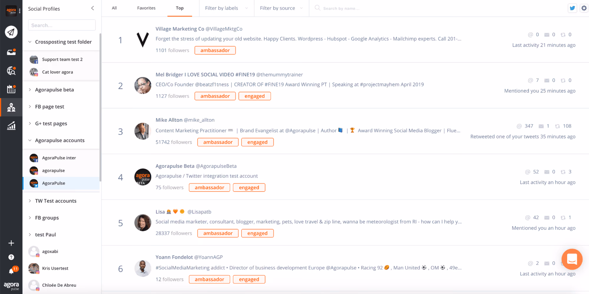 Agorapulse - analyze social media