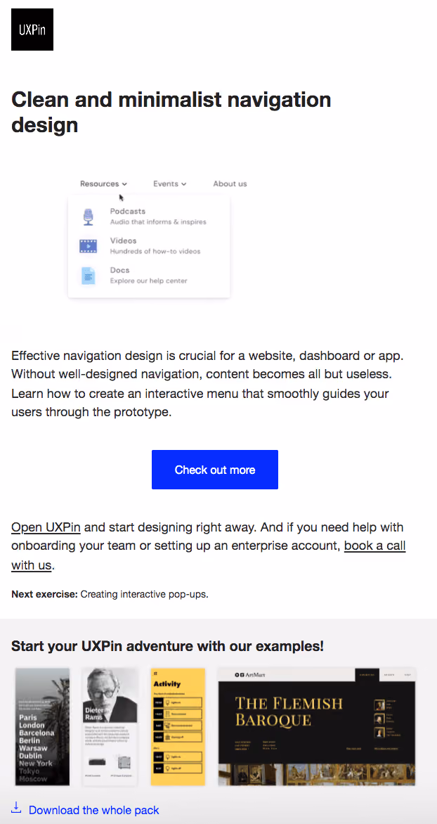 newsletter examples - uxpin