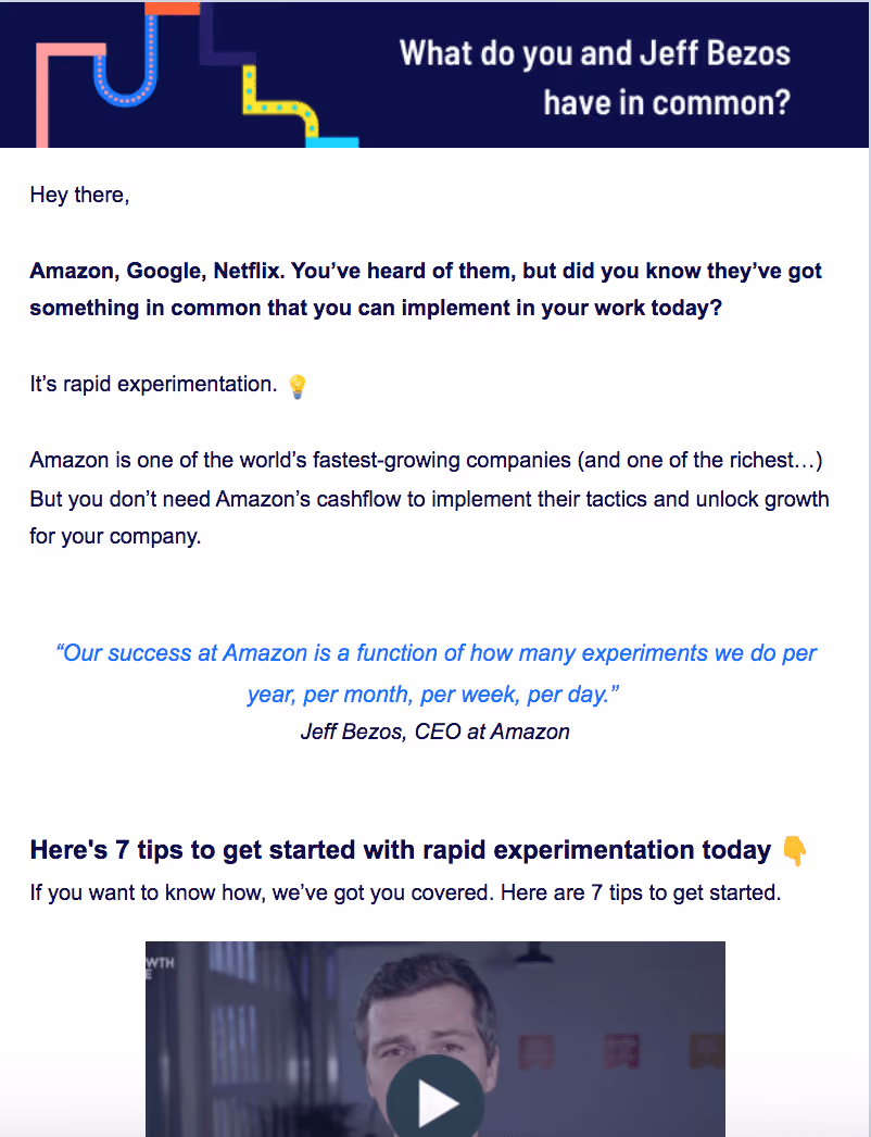 newsletter examples - growthtribe