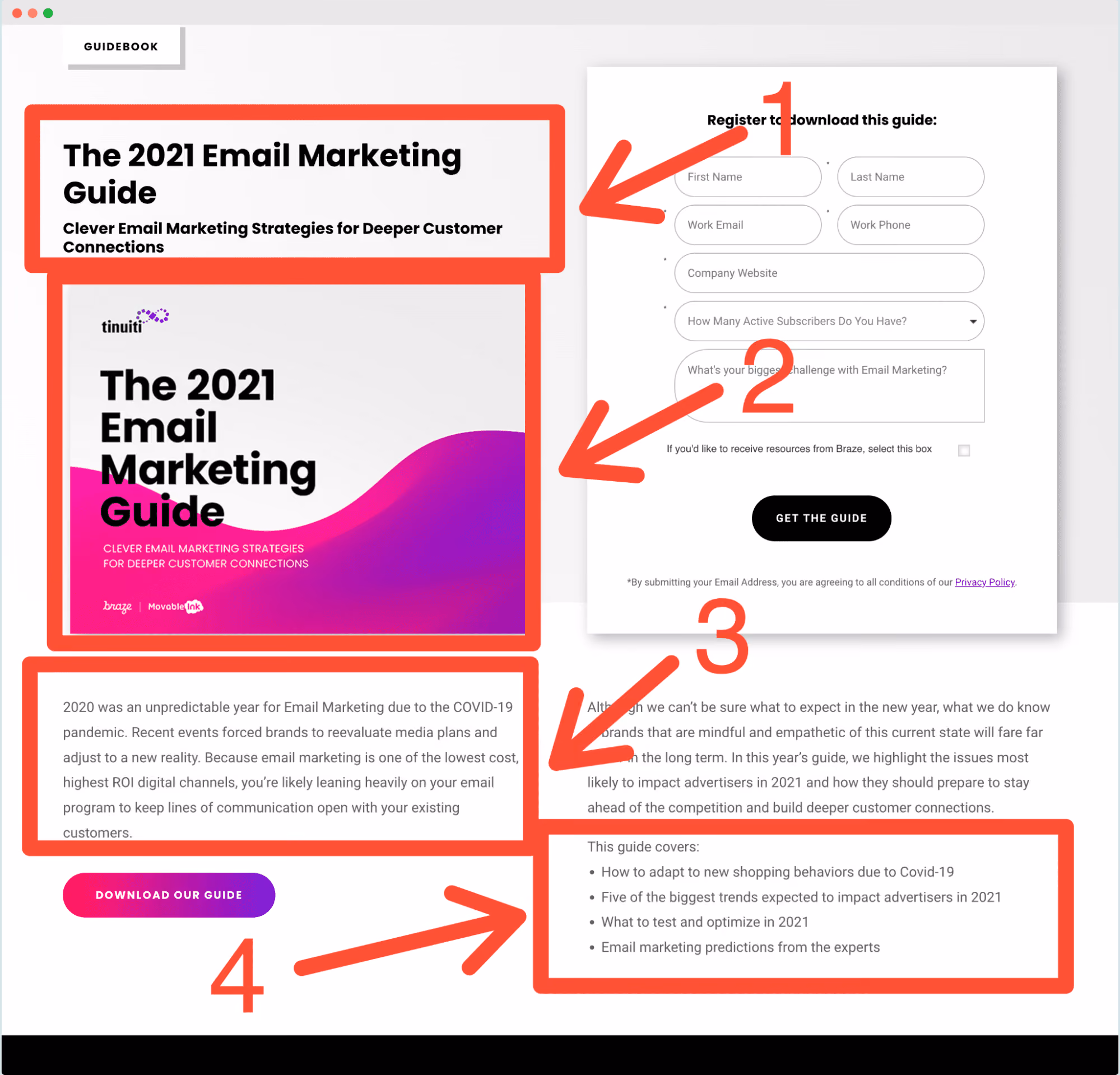 ebook landing page example from Tinuiti