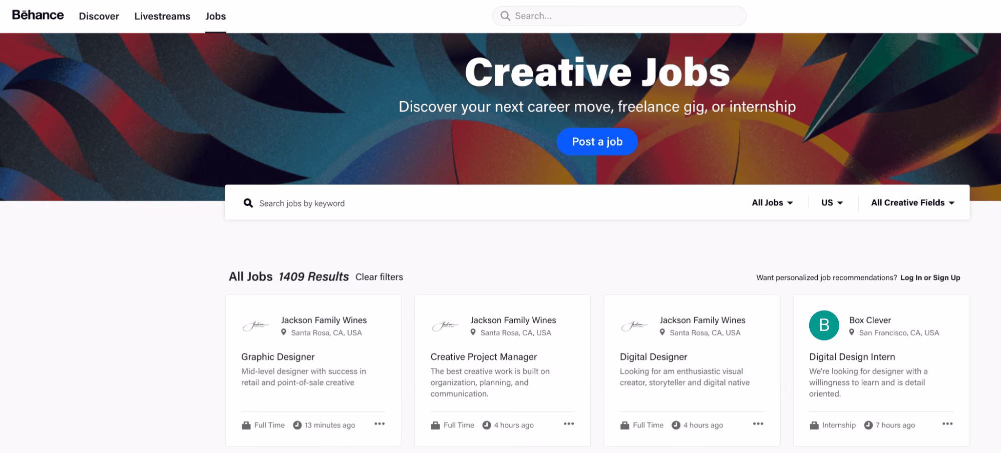 best freelance websites - behance