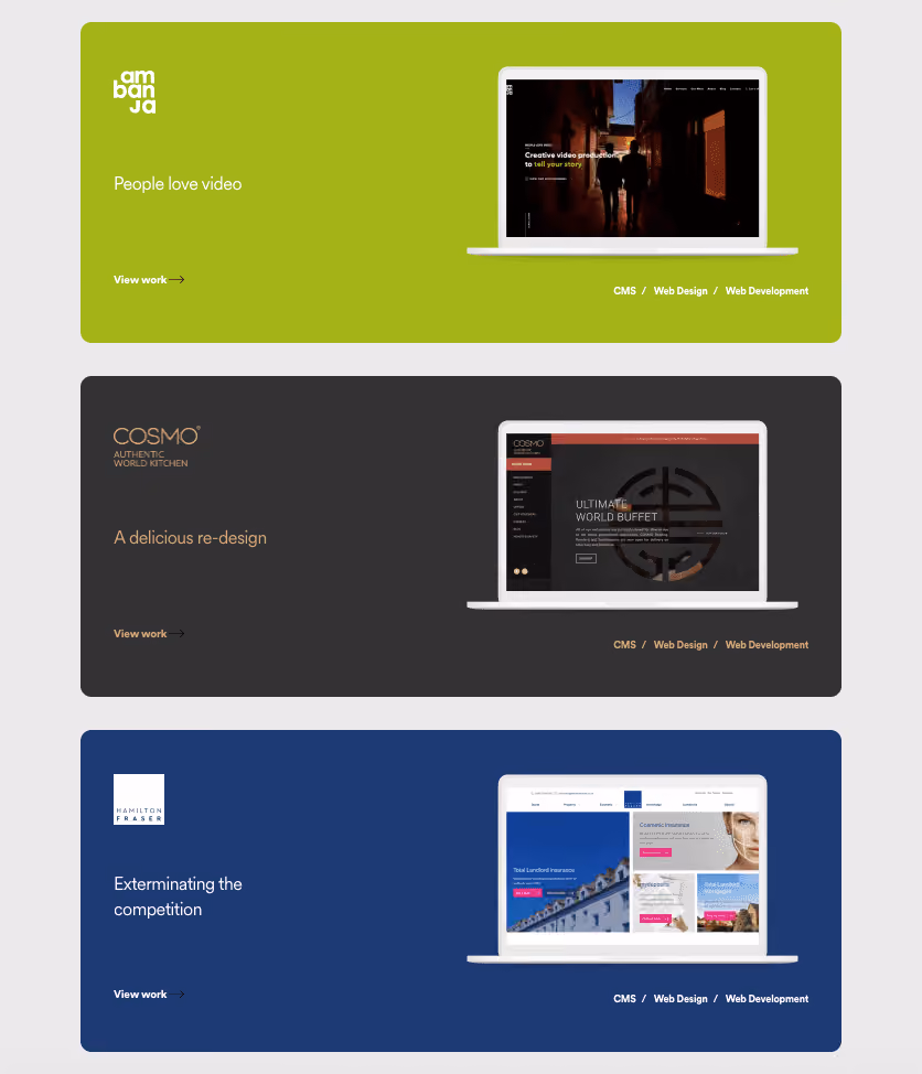 web designer’s portfolio