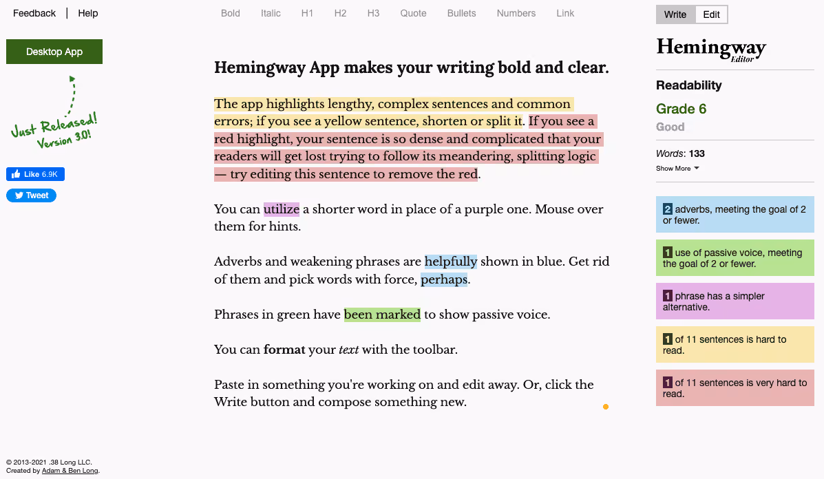 Hemingway Editor