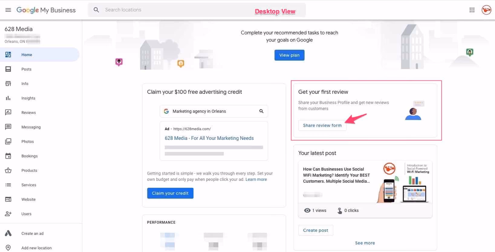 Google reviews form