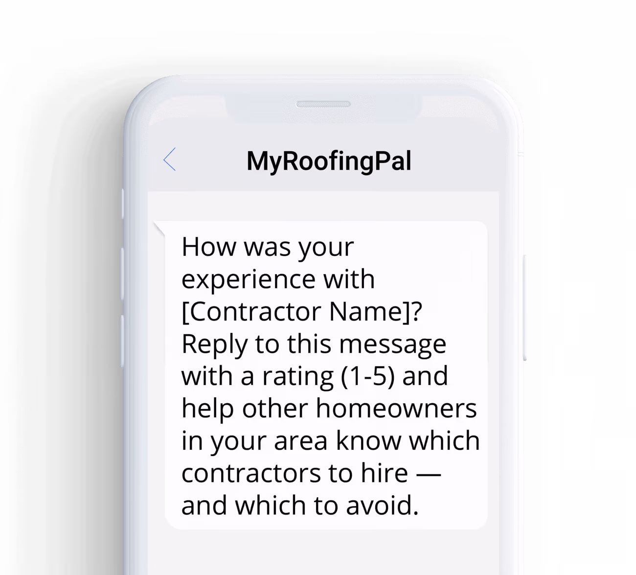 Screenshot of SMS chat