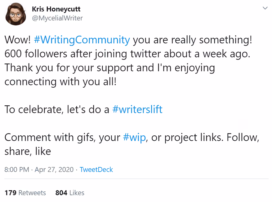  tweet post by Kris Honeycutt
