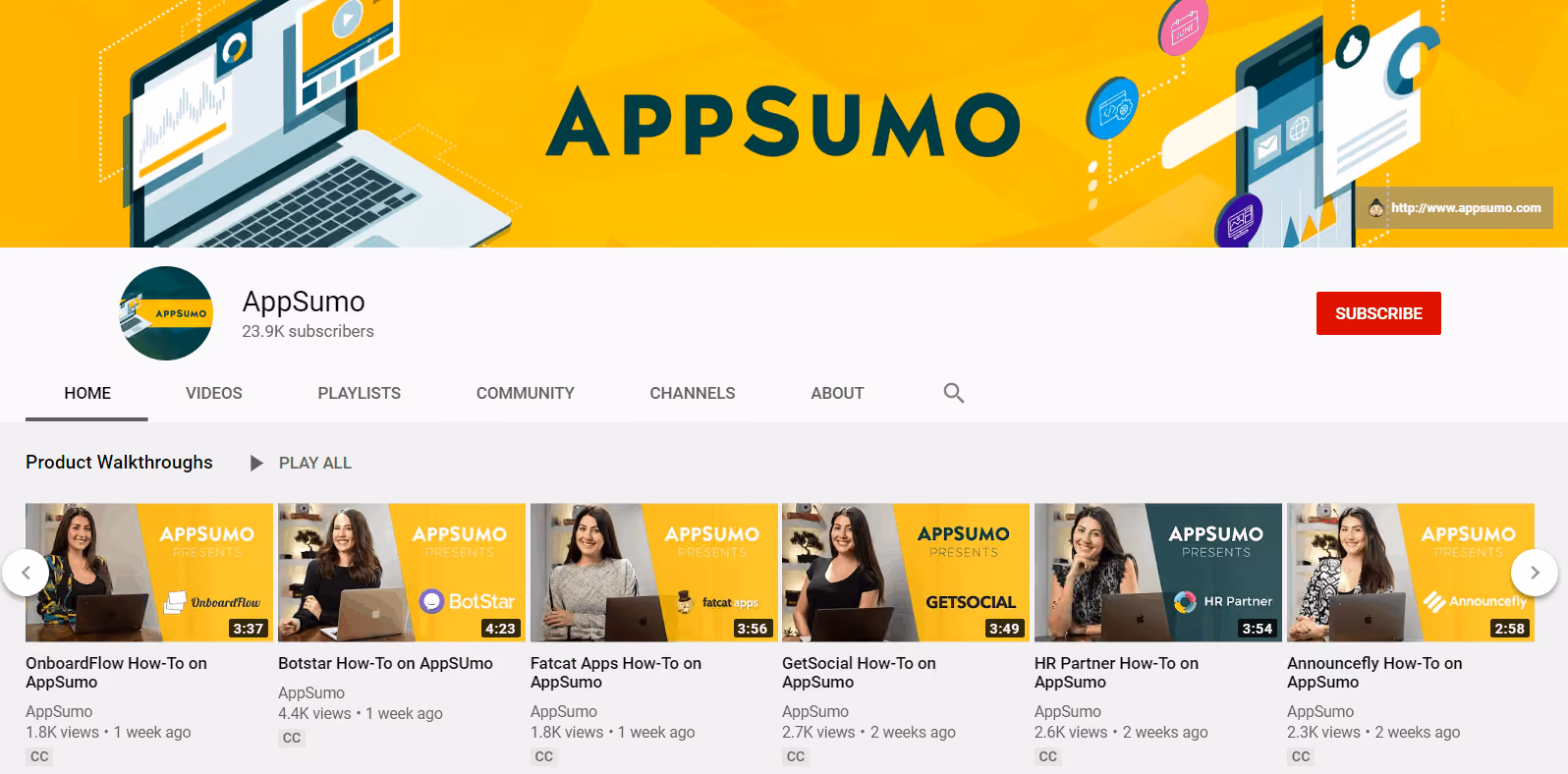 AppSumo YouTube Channel