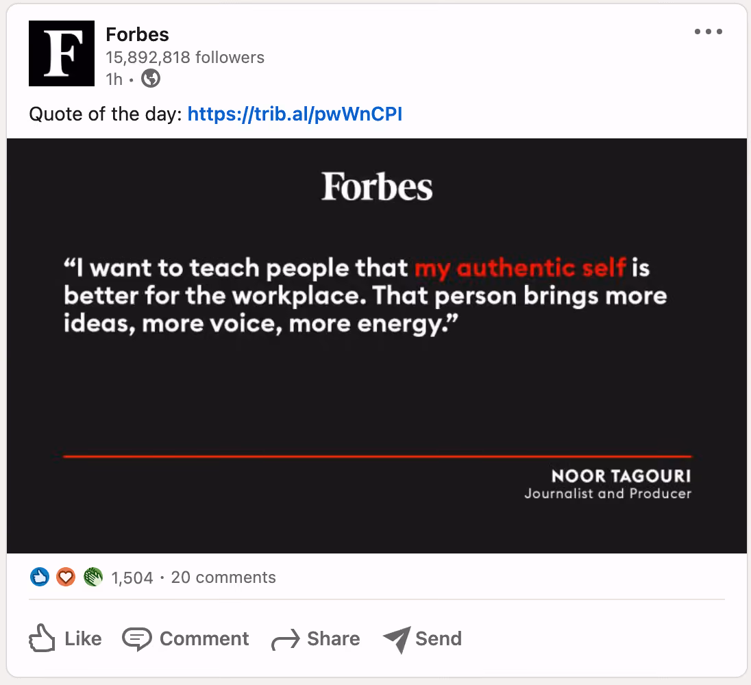 Forbes LinkedIn post image