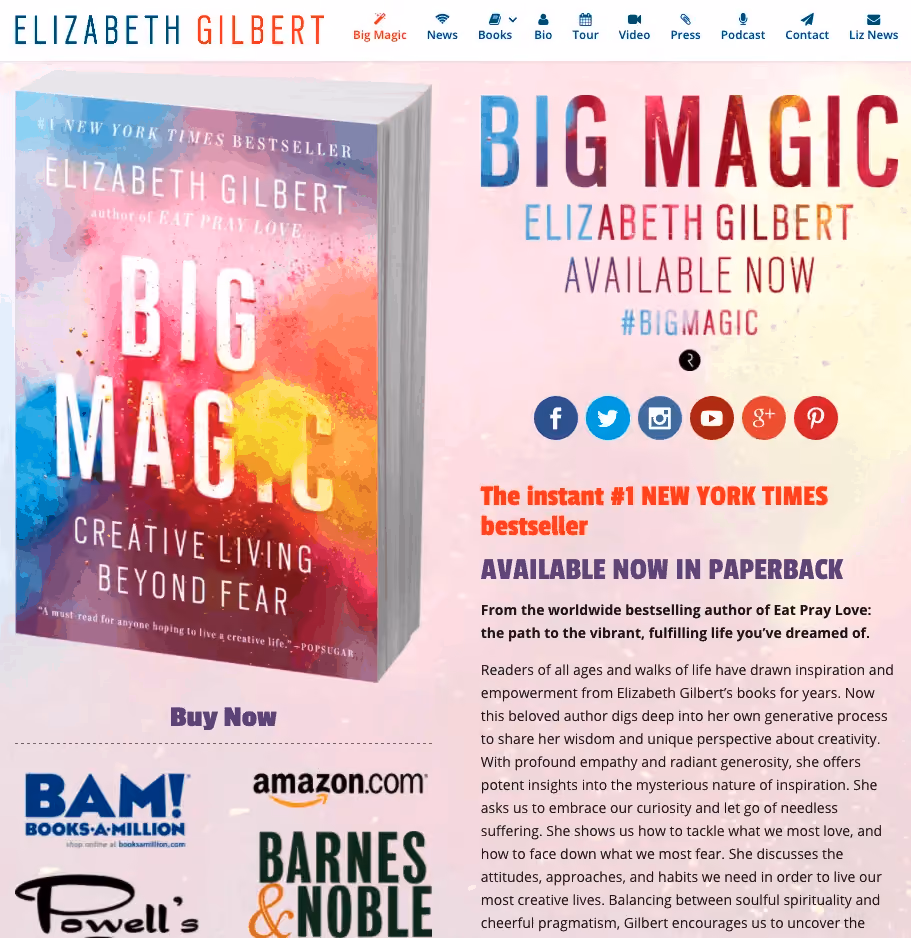 elizabeth gilbert website