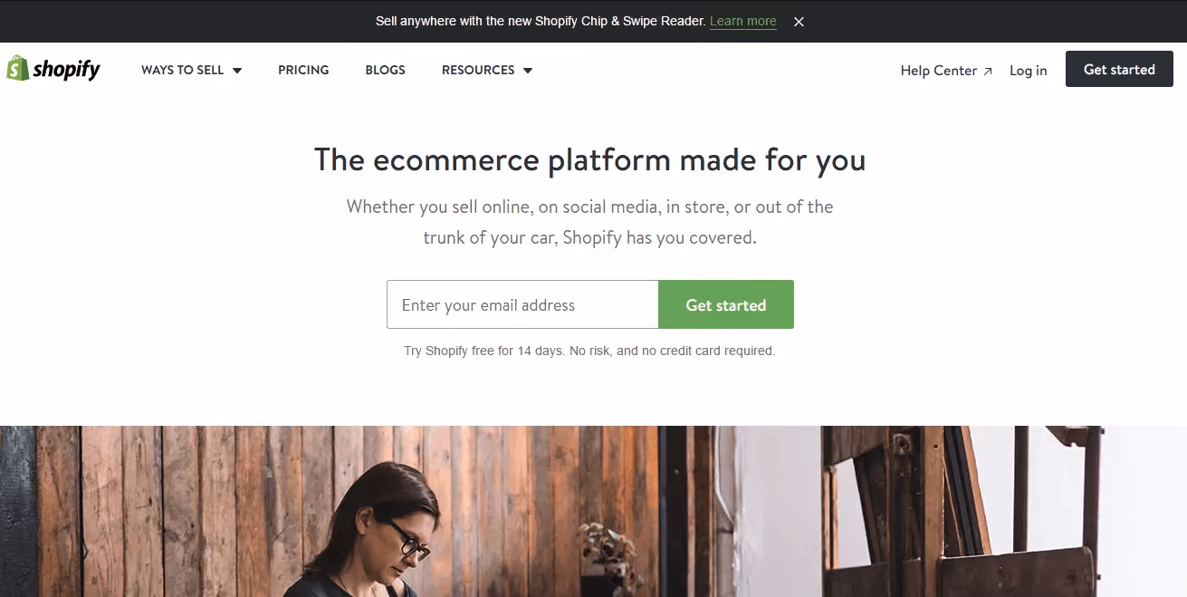 shopify website