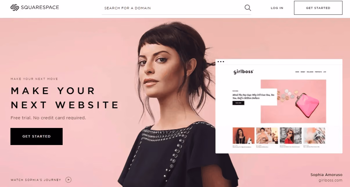 squarespace homepage