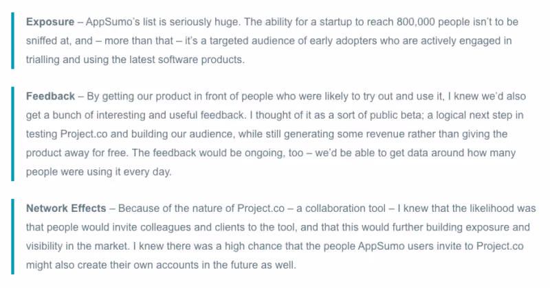 project.co | AppSumo