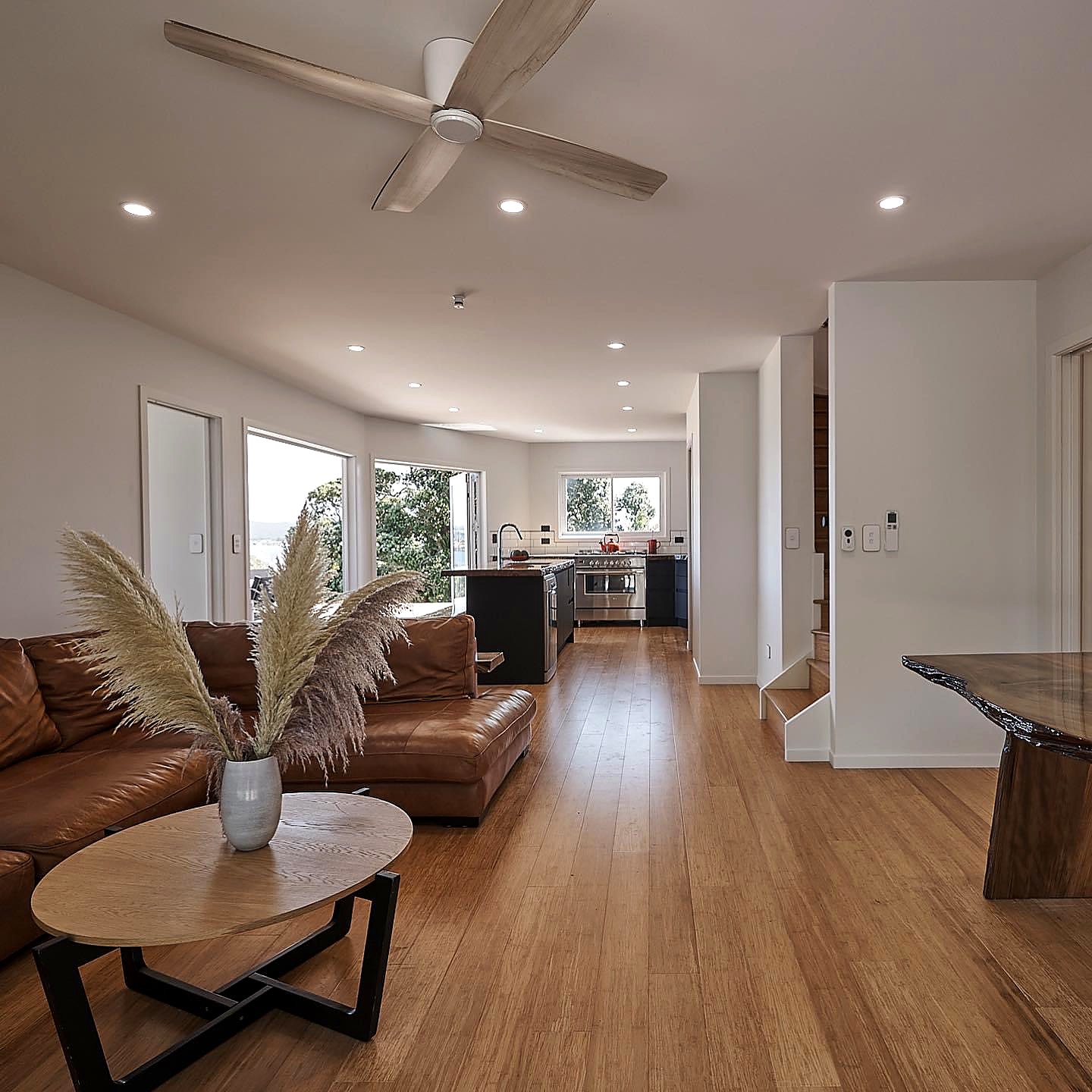 Residential electrical fitout in an open-plan living area