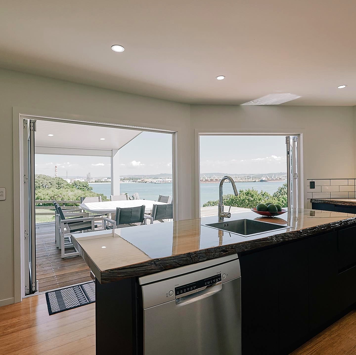 Residential electrical fitout in a waterfront kitchen