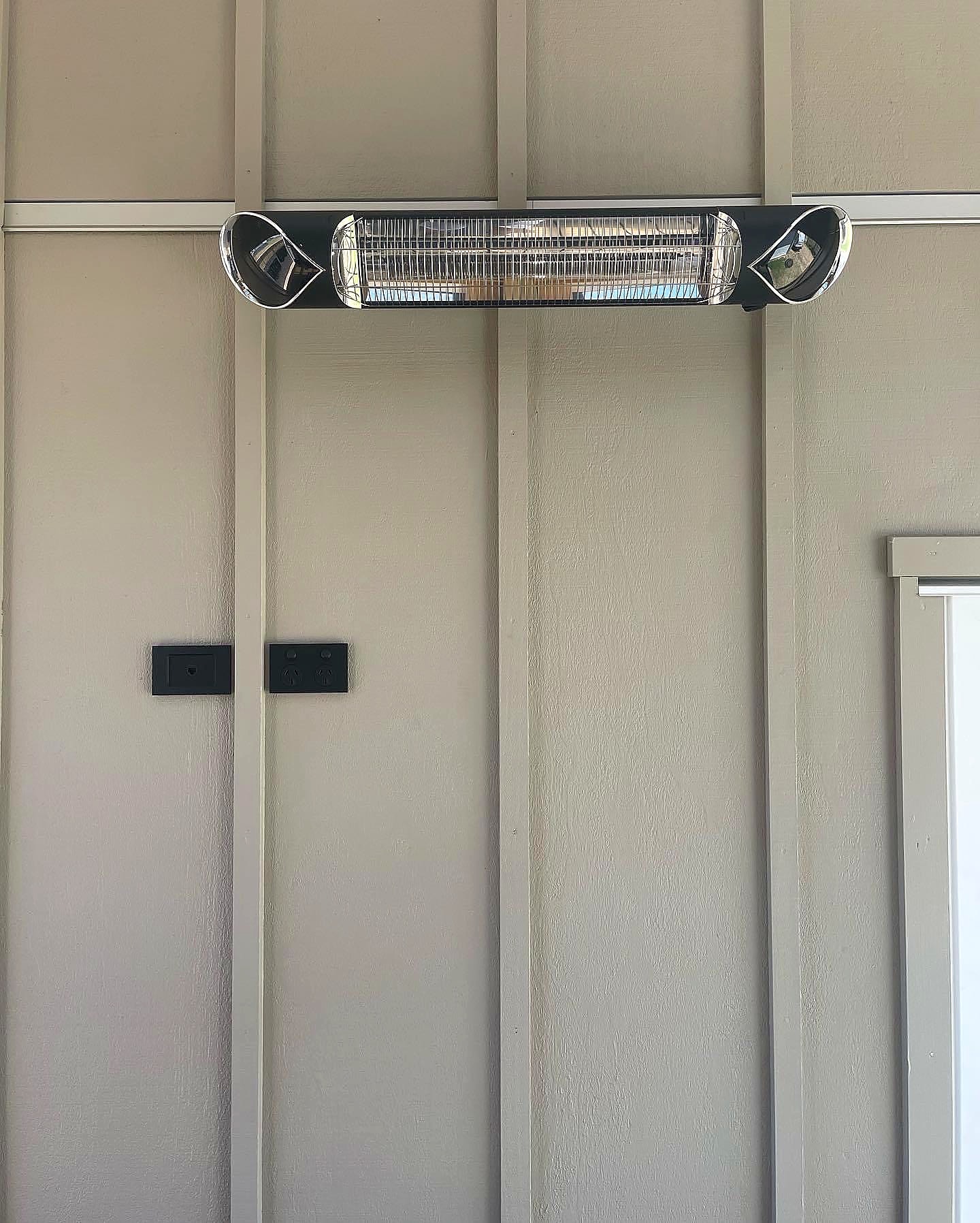 Outdoor electric heater installation