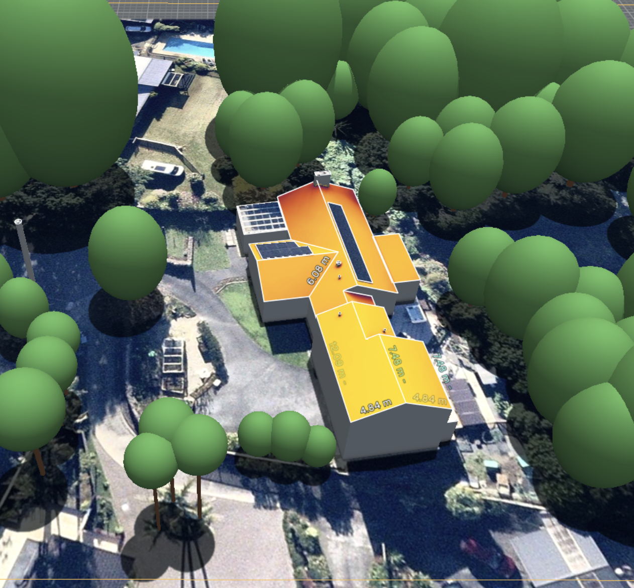 Revolve Electrical 3D solar roof model
