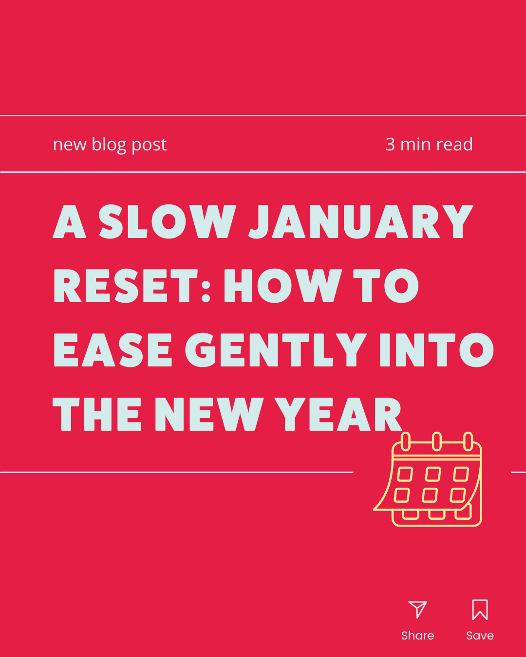 A Slow January Reset: How to Ease Gently Into the New Year