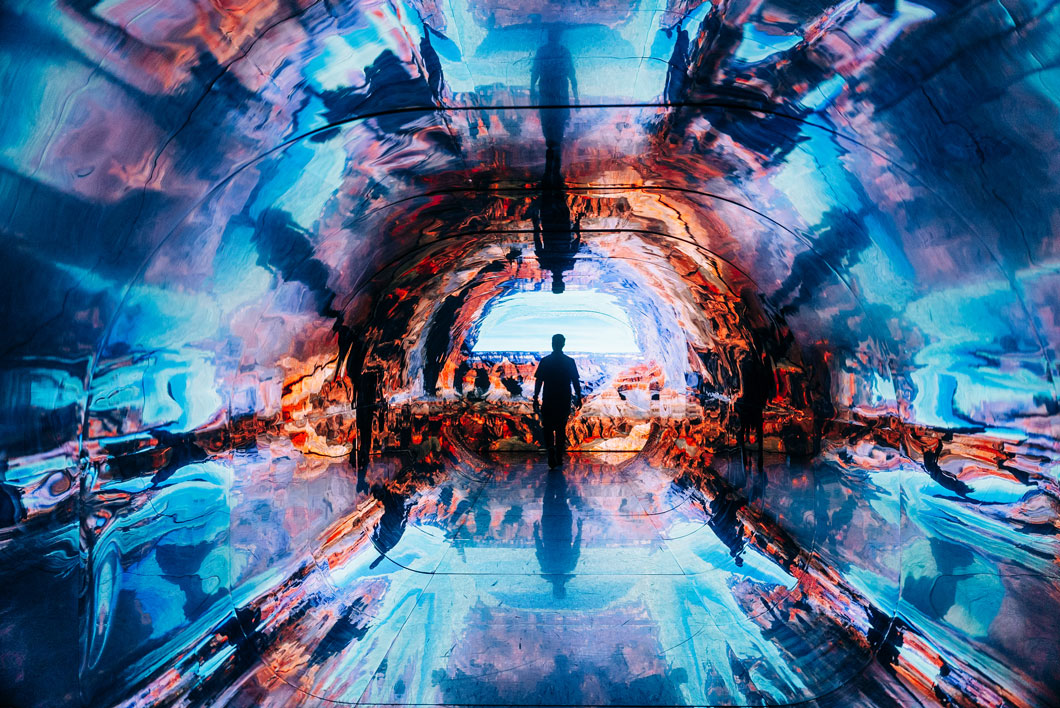 Chris exploring art installation in Scottsdale