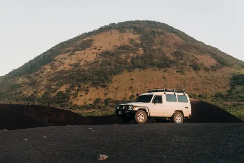A Land Cruiser at Cerro Negro, Nicaragua