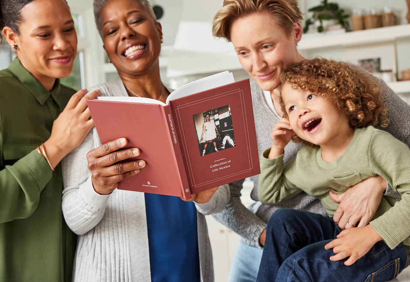 Family Reading a Book