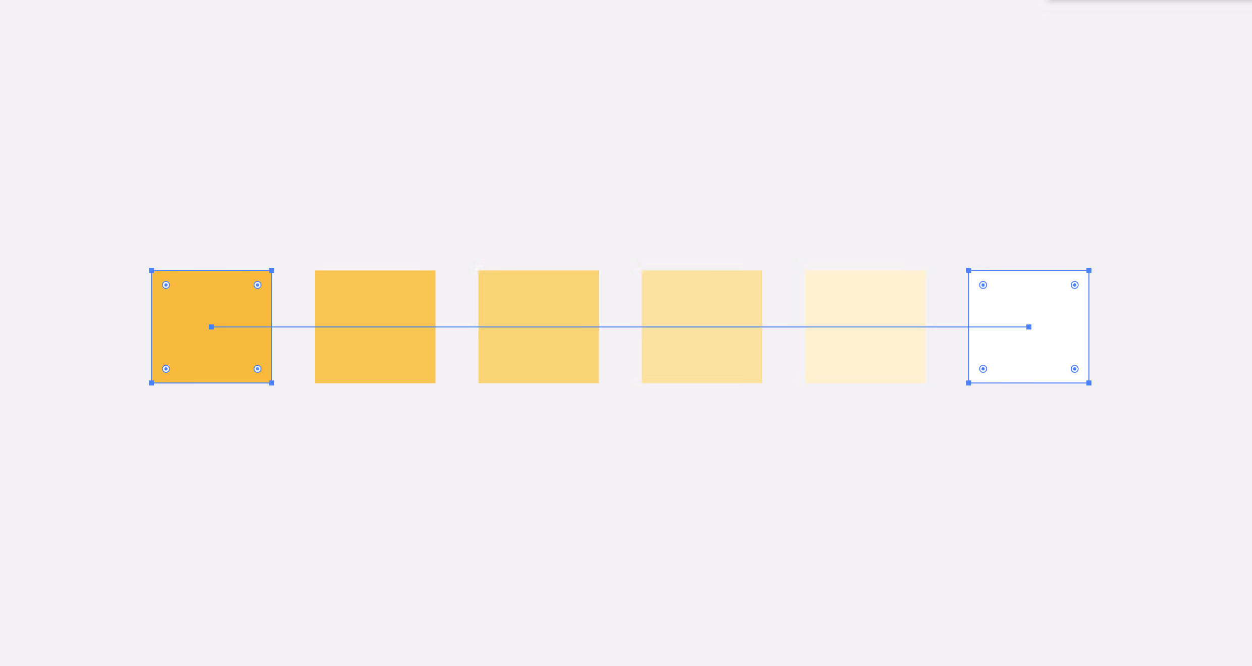 Illustration de l'edition de couleur de forme dans un outil de conception d'interface