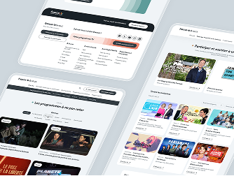 Site web de France TV & Vous dans un écran d'ordinateur posé dans un salon