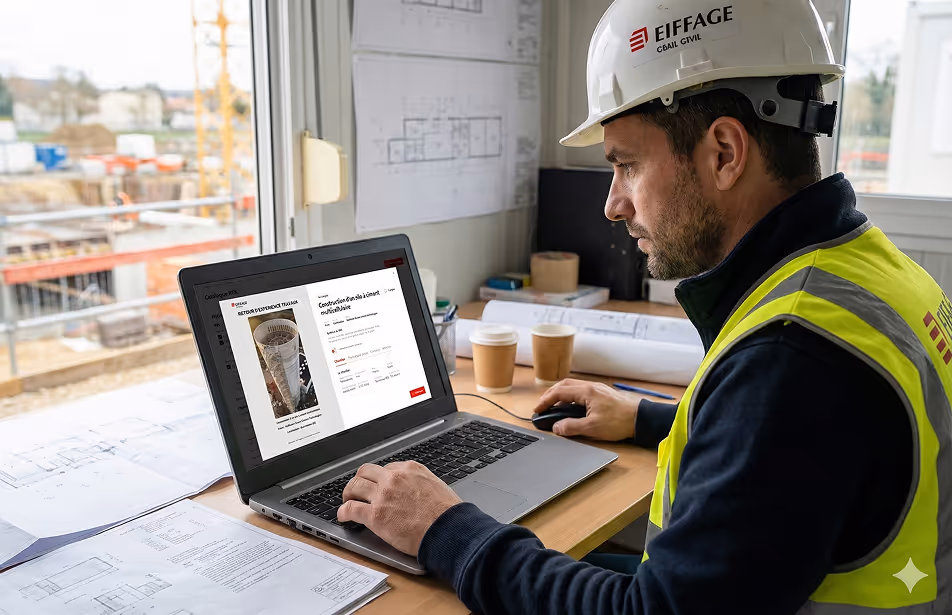 Découvrez notre intervention pour Eiffage : conception d'un outil de gestion des REX sur mesure pour centraliser et valoriser le savoir interne.