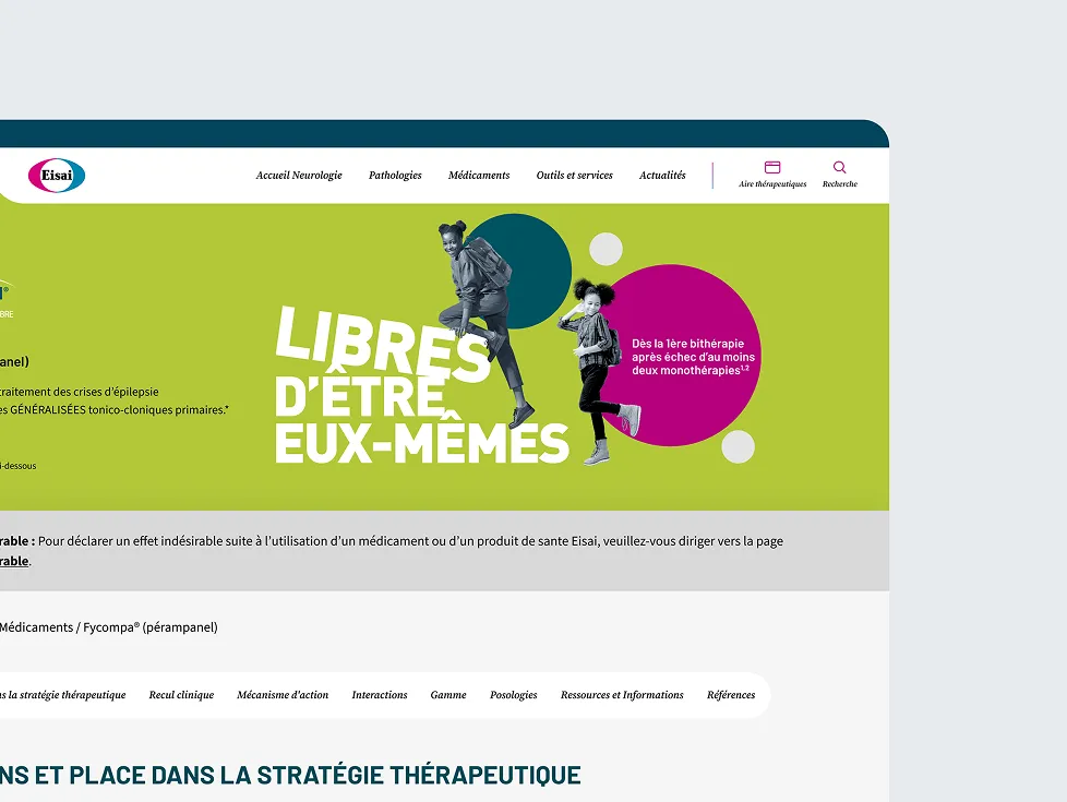 Découvrez comment 40/60 a refondu les environnements web d'Eisai pour rendre l'information sur ses nouveaux médicaments plus accessible.