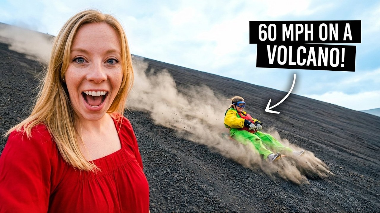 Boarding an ACTIVE VOLCANO to Sled Down at 60 MPH! | Nicaragua