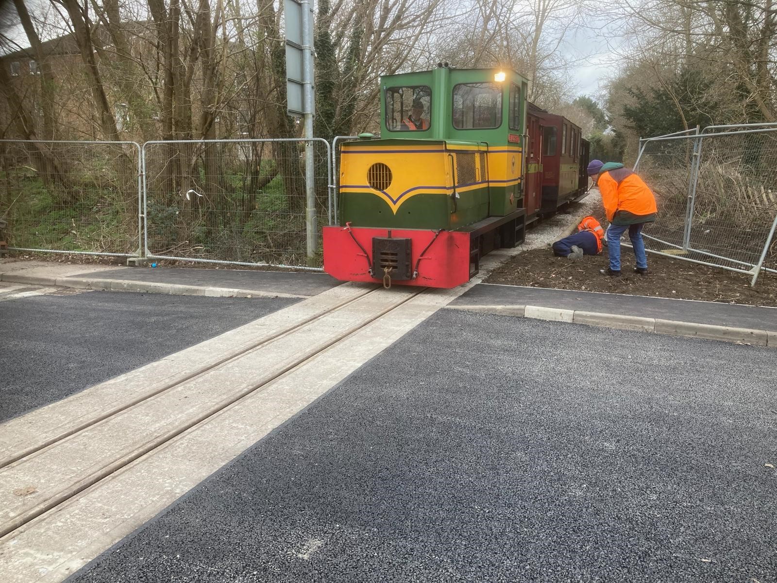 A burst water main led to a survey of all of the level crossings on the Leighton Buzzard Light Railway's 4.8km route.