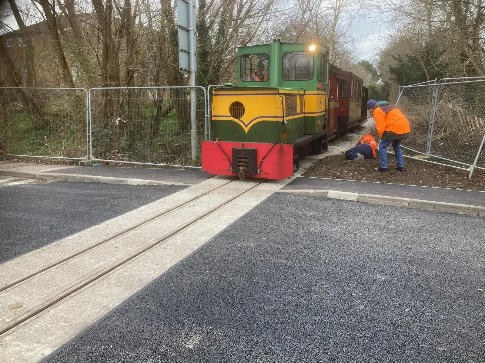 A burst water main led to a survey of all of the level crossings on the Leighton Buzzard Light Railway's 4.8km route.