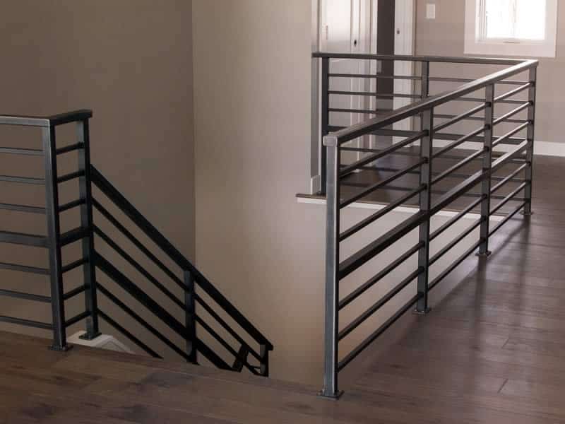 rust contemporary staircase