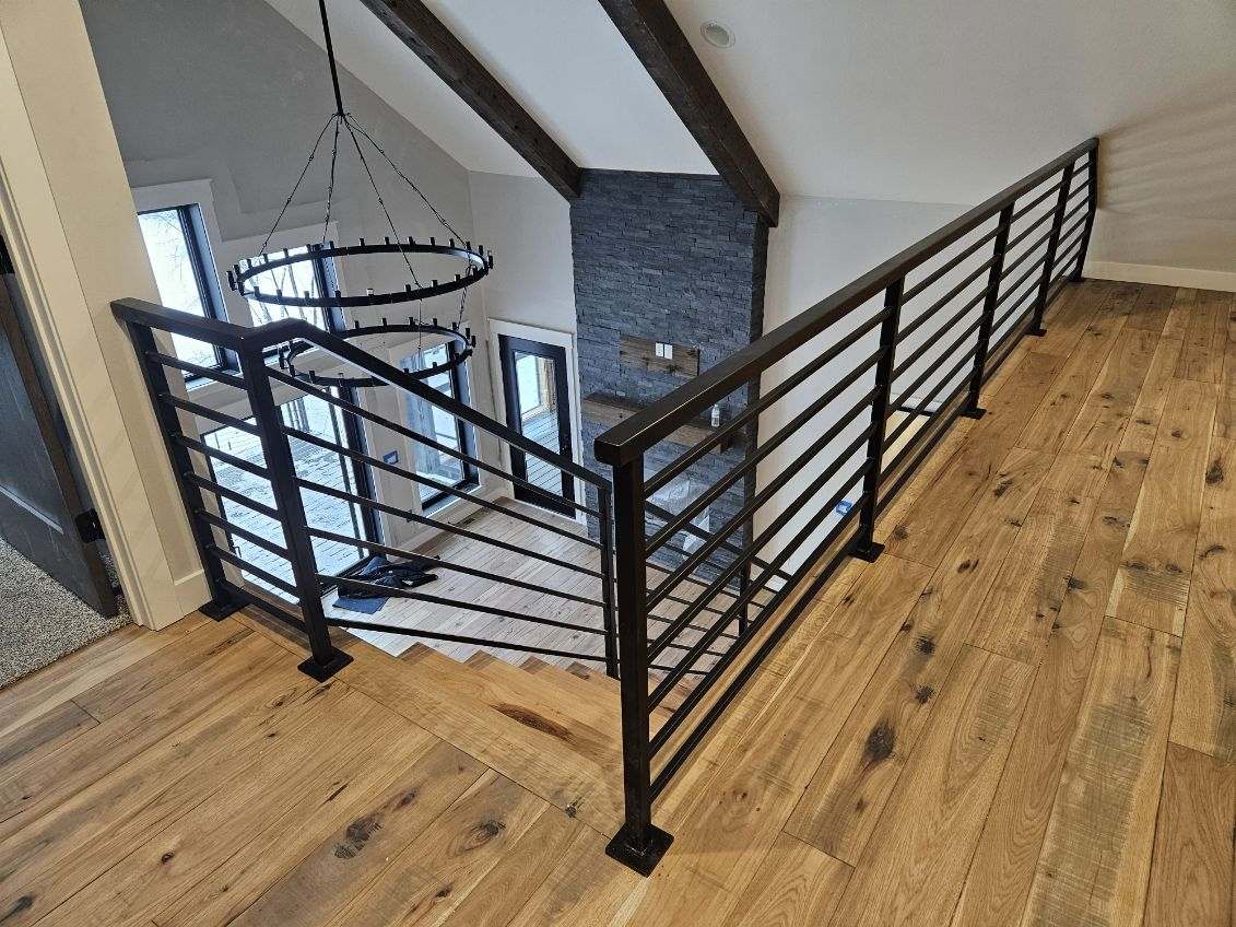 custom railing that looks like branches