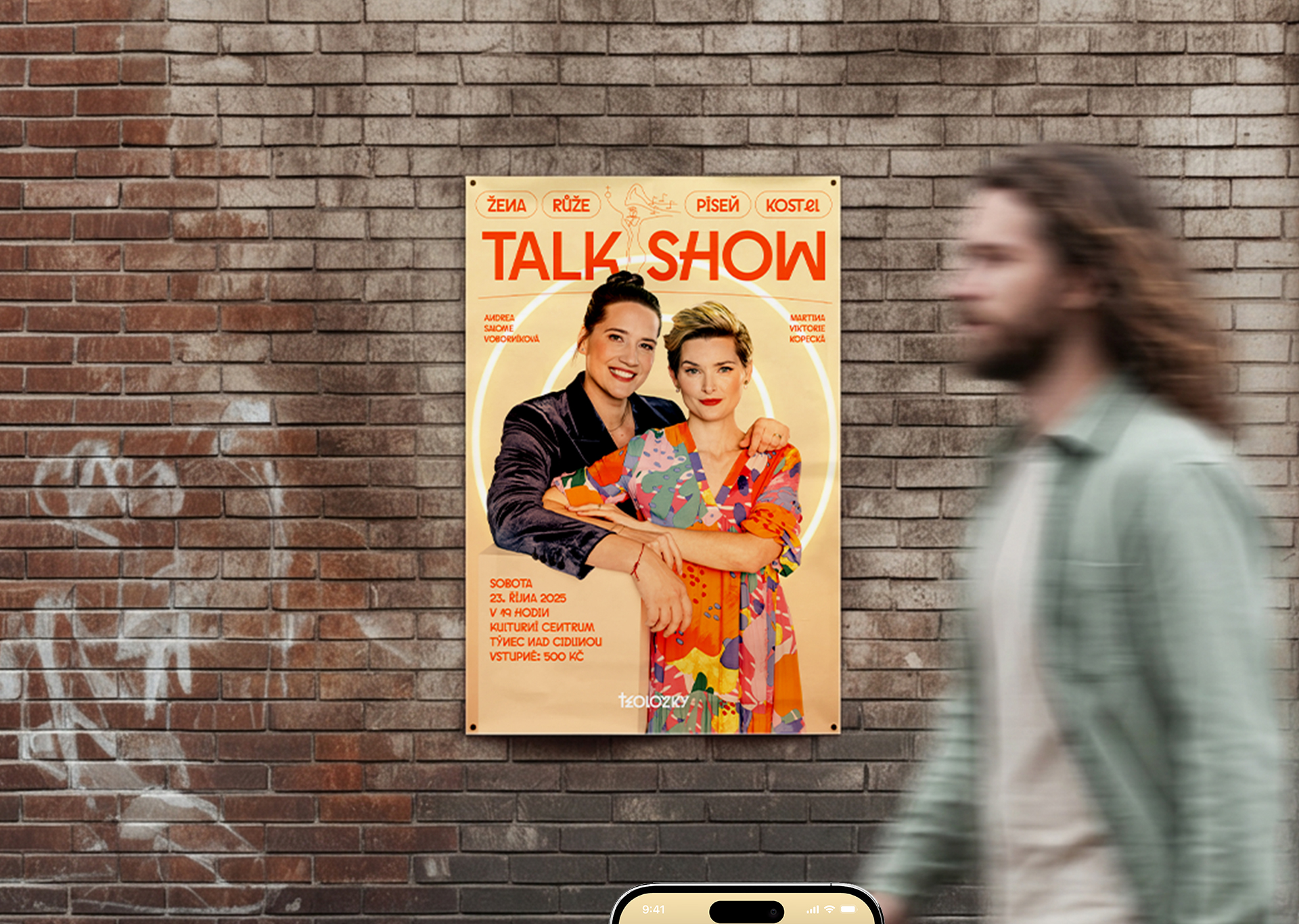     Plakát talkshow podcastu Teoložky s Andreou Salome Votrubovou a Martinou Viktorií Kopeckou