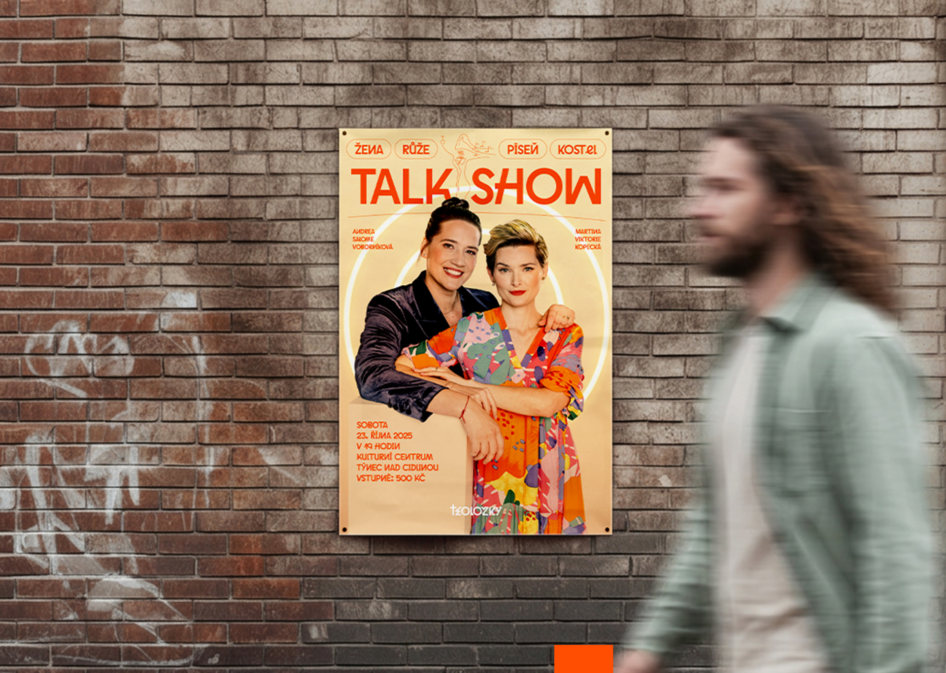     Plakát talkshow podcastu Teoložky s Andreou Salome Votrubovou a Martinou Viktorií Kopeckou