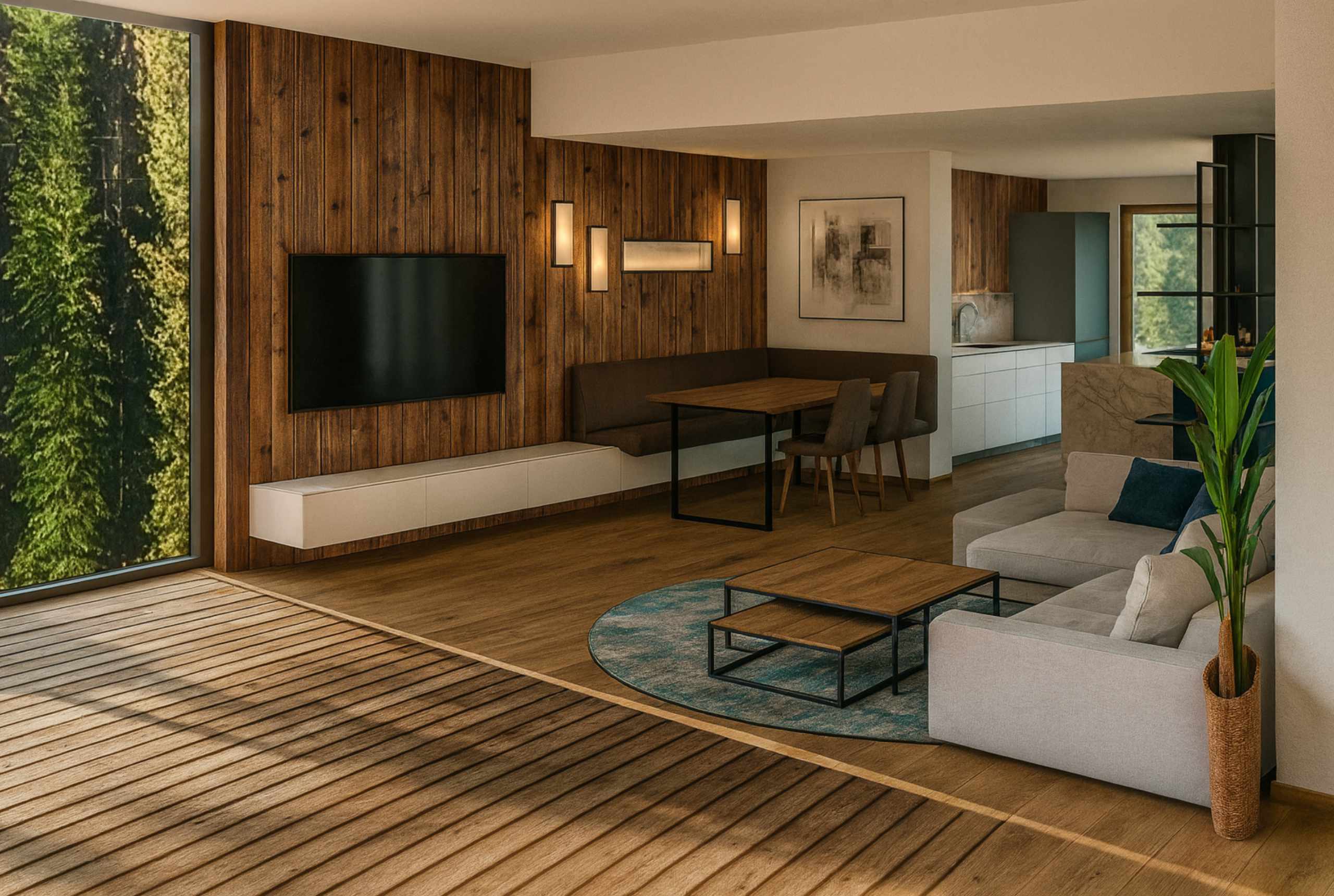 Studio S&, Interior Design, Leobersdorf, Altholz, modernes Chalet-Ambiente, Dekton, Innenarchitektin Wiener Neustadt