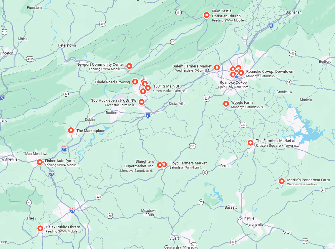 SWPRx locations map.