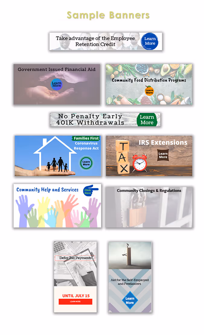 Sample banners available on our DXP