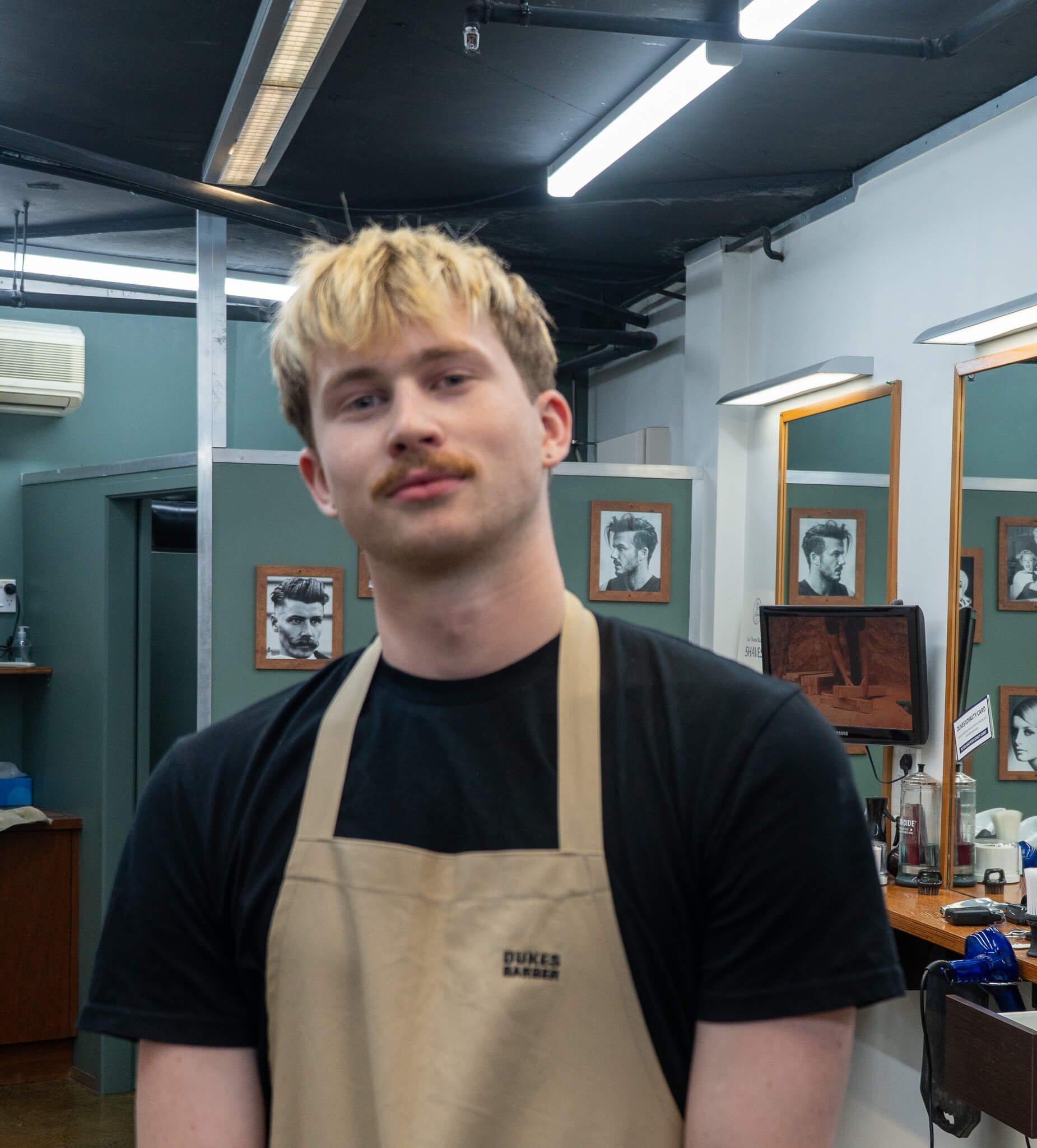 Christian, barber at Dukes Barbers Wellington