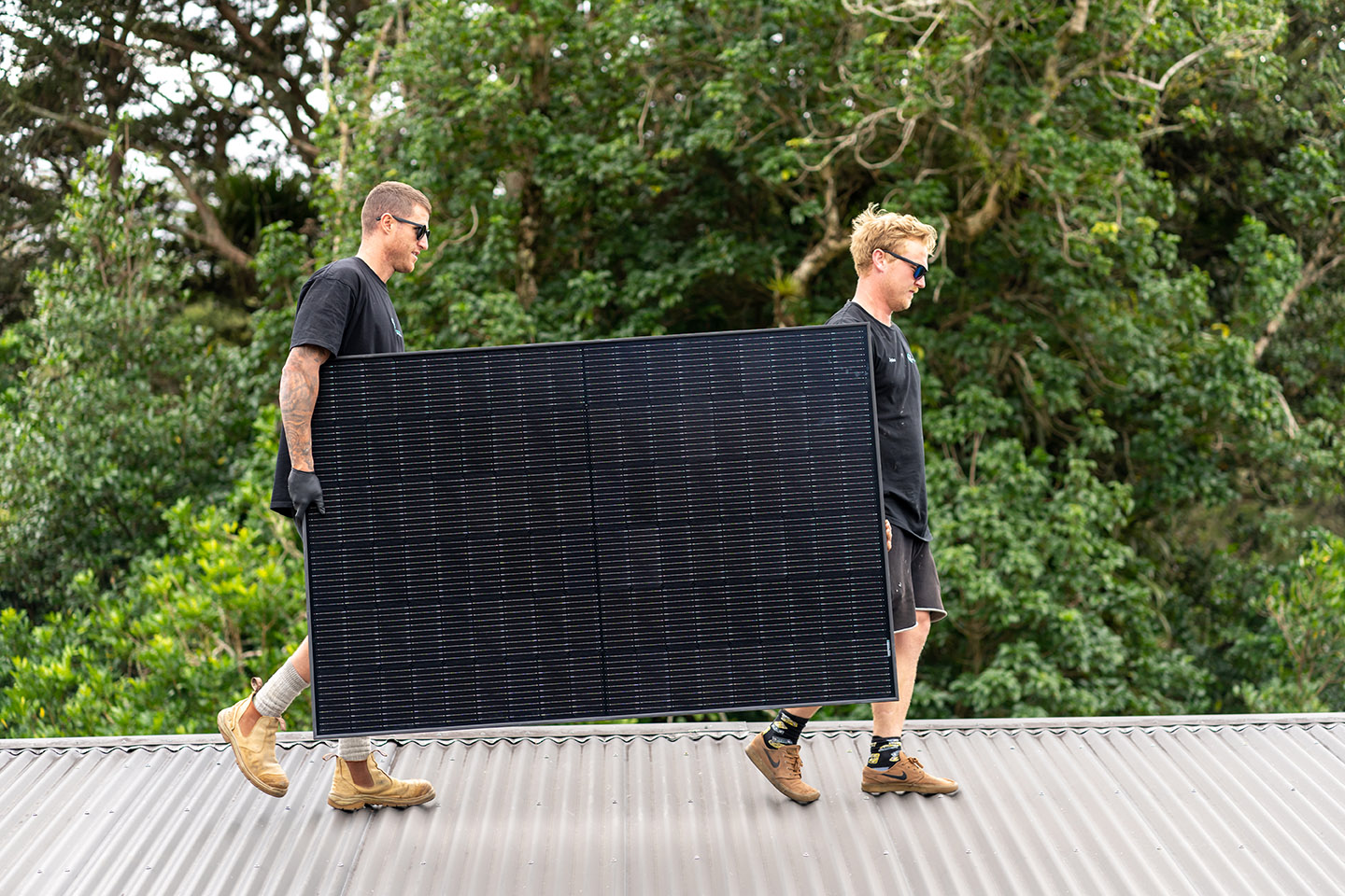 Solar panel installation on a Northland residential roof