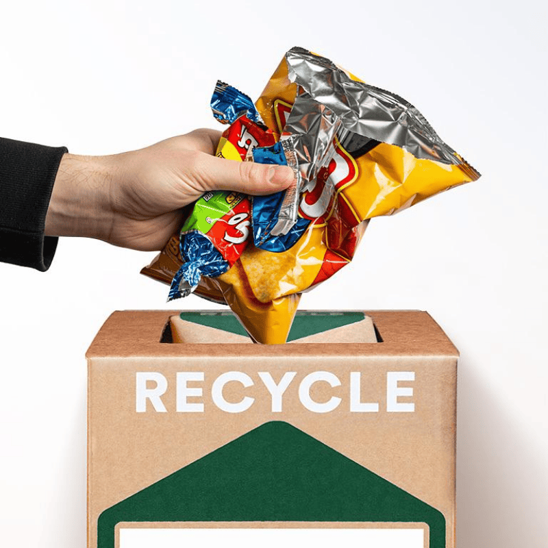 Recycling candy and snack wrappers