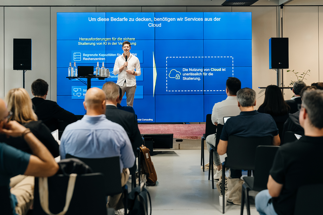 Anwendertag 3. Juli 2025 Arne Schömann von IT.NRW während seiner Präsentation
