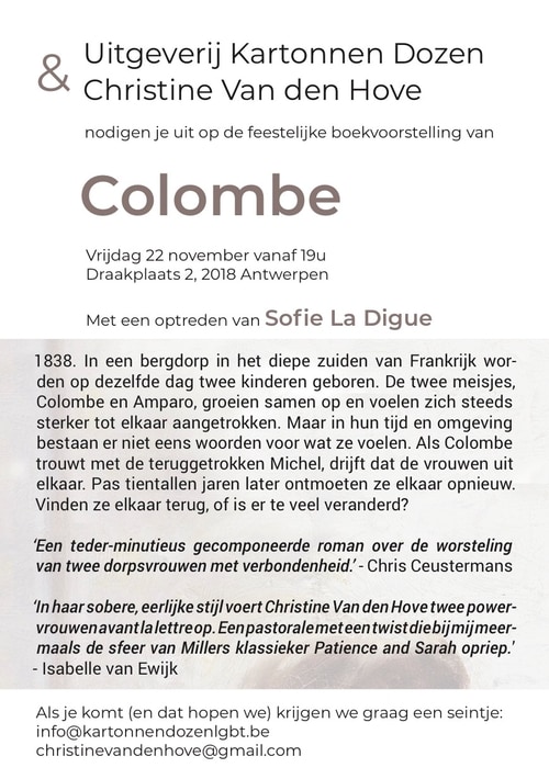 Boekvoorstelling Colombe